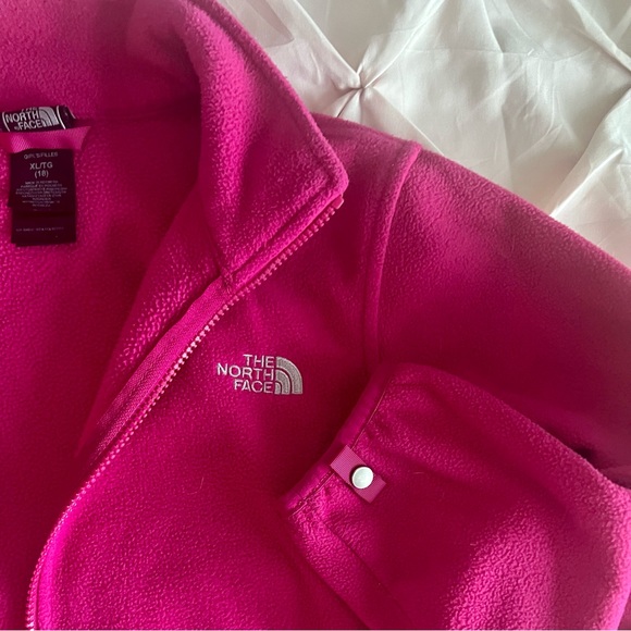 Northface fuchsia polar fleece jacket - Picture 6 of 11